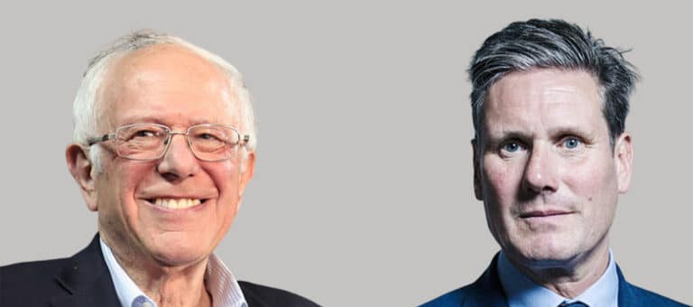 Bernie Sanders (CC Gage Skidmore) y Keir Starmer (CC Chris McAndrew). Fotomontaje: Aceprensa