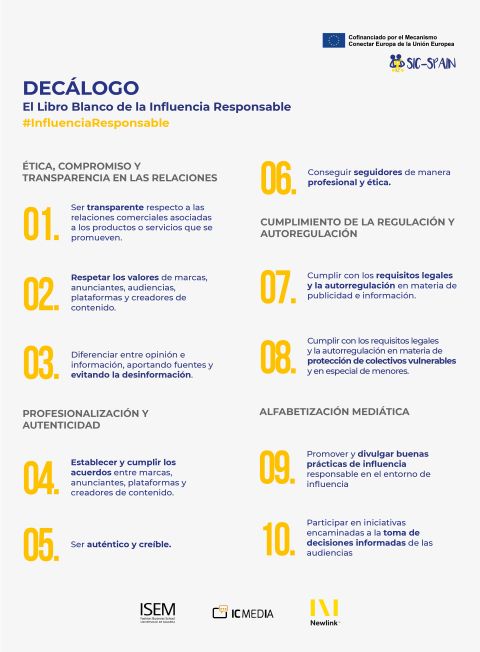 Decálogo de la influencia responsable