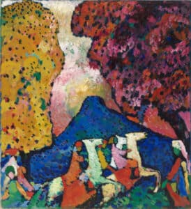 Vasily Kandinsky, “Montaña azul” (1908-1909) / Solomon R. Guggenheim Founding Collection
