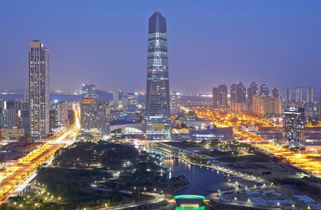Vista nocturna de Seúl, Ciudad Inteligente 2022