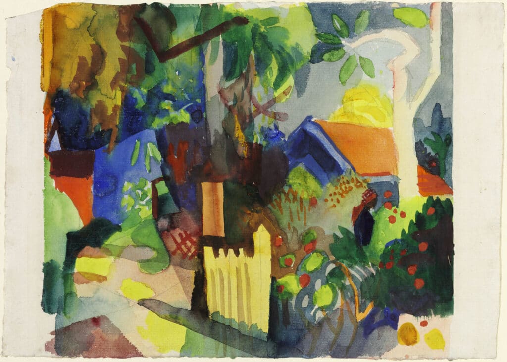 August Macke, “Landschaft mit hellem Baum”