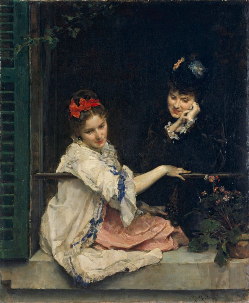 Raimundo de Madrazo y Garreta, “Muchachas en la ventana”
