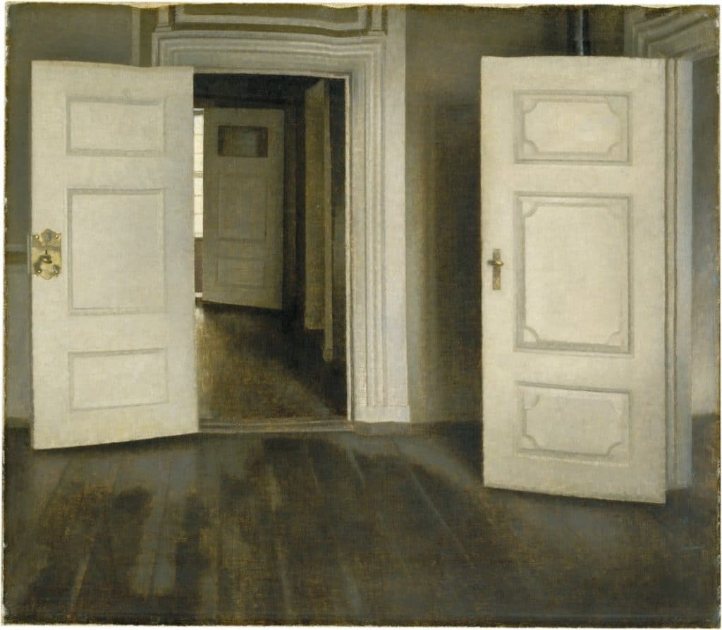 Vilhelm Hammershøi, Puertas abiertas, 1905
