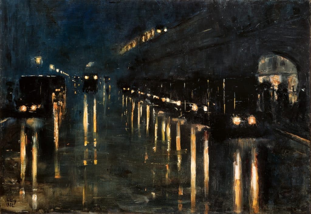 Lesser Ury, “Estación elevada de Bülowstrasse”